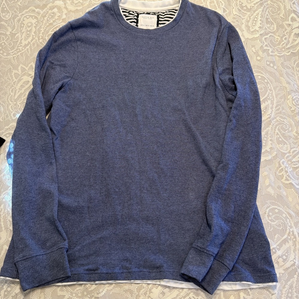 Cactus Man Ricky Singh Mens Blue Crewneck Comfy Soft Cotton Blend L